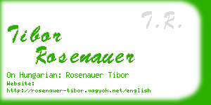 tibor rosenauer business card